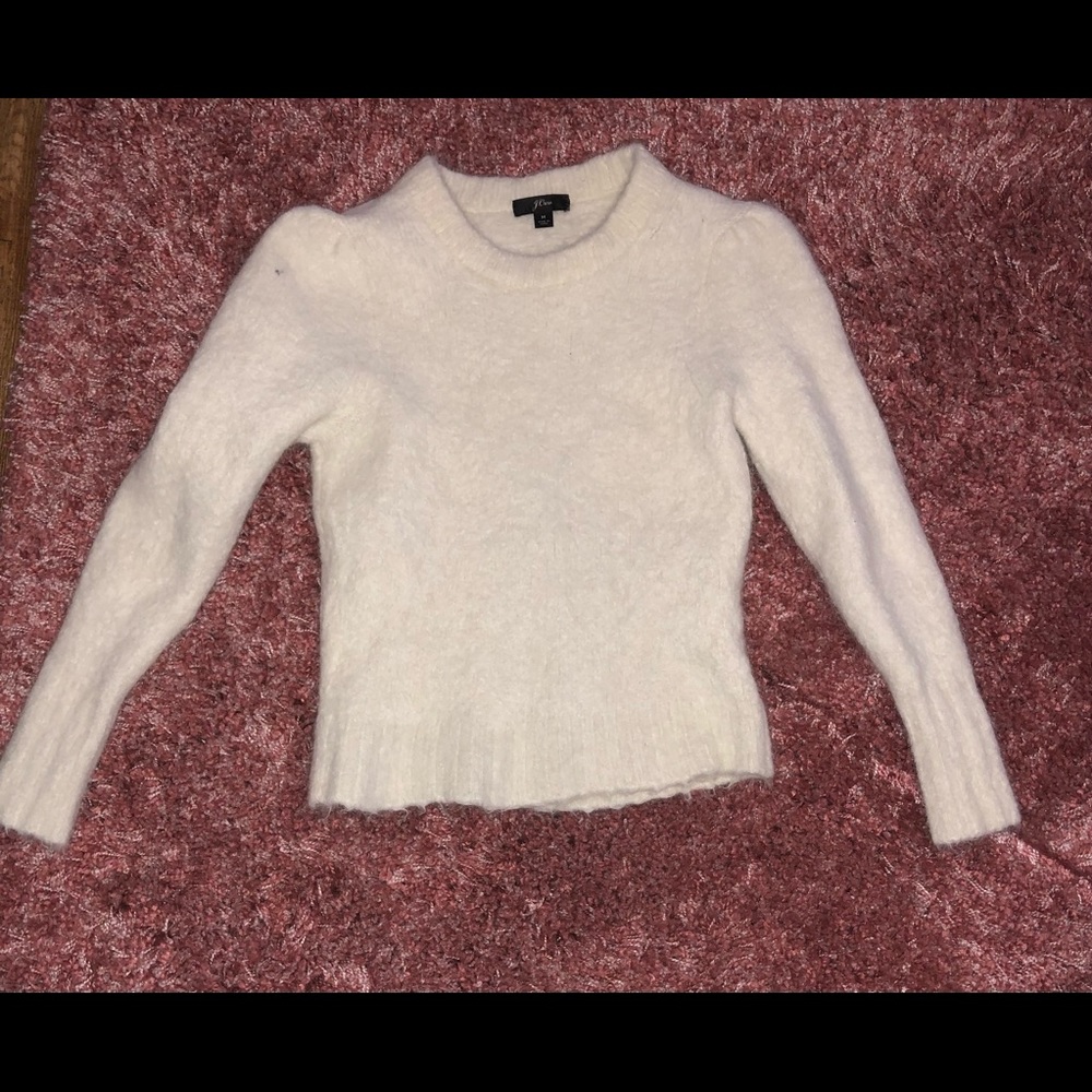 J. Crew white alpaca/wool blend white sweater size Medium